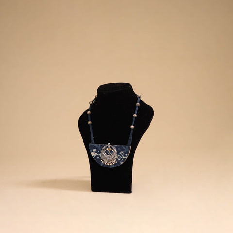 Blue - handmade fabart pendant necklace 27 - handcrafted