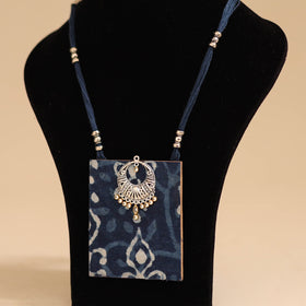 Blue - handmade fabart pendant necklace 30 - handcrafted
