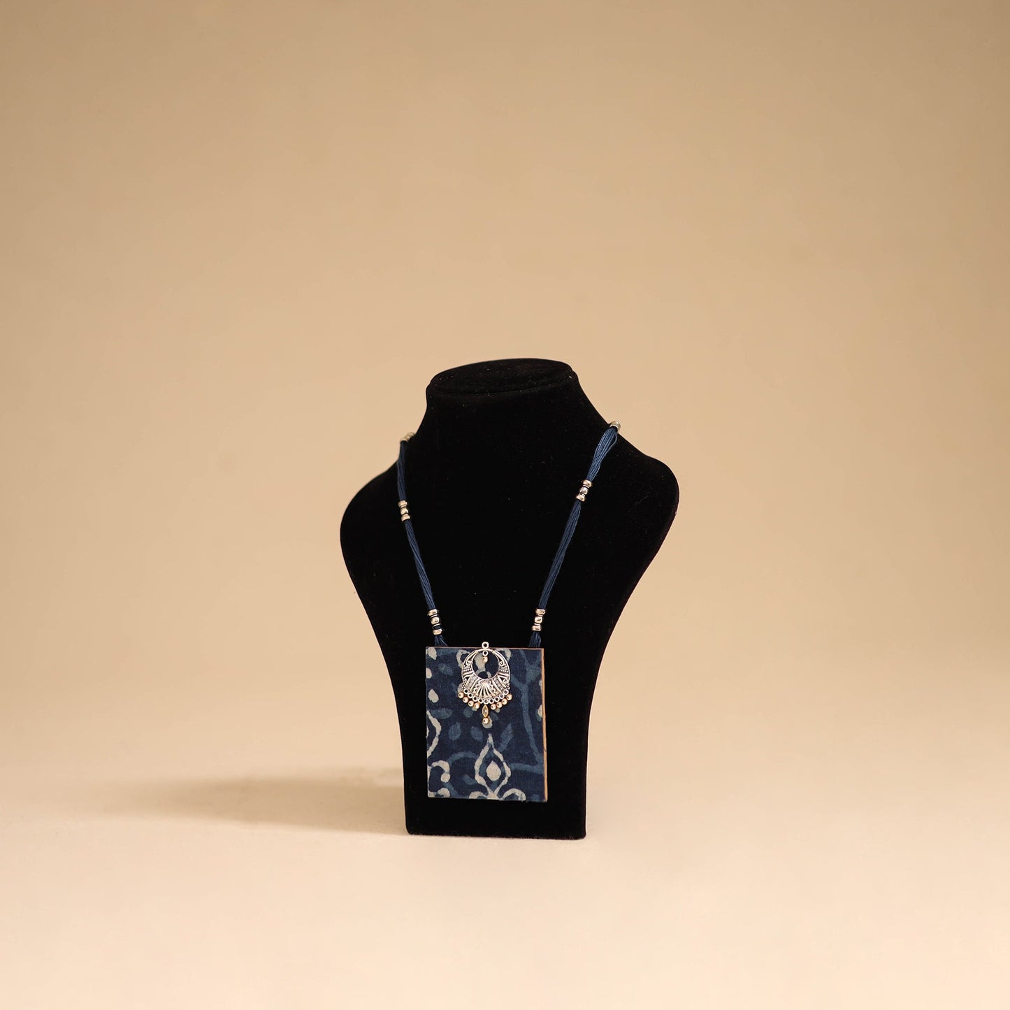 Blue - handmade fabart pendant necklace 30 - handcrafted