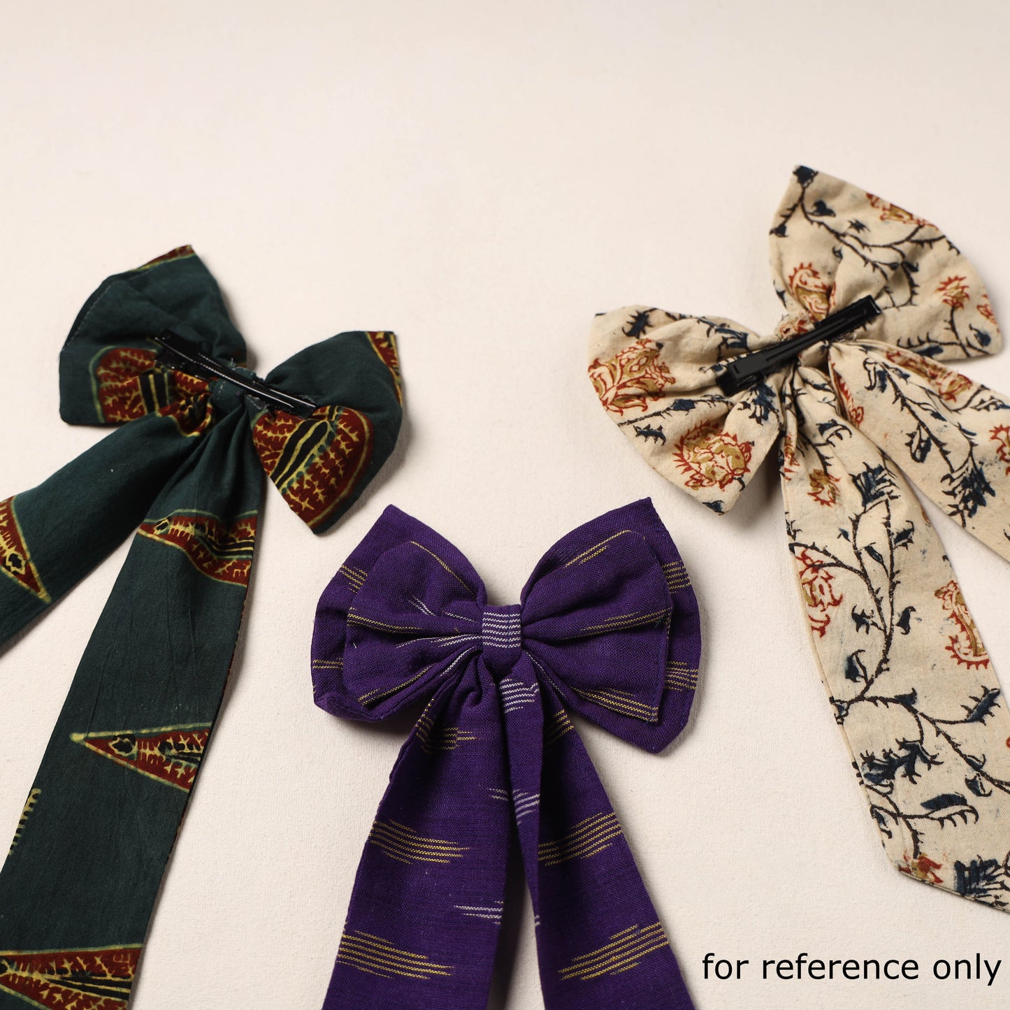 Handmade Fabric Bow Hair Clip