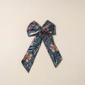 Blue Handmade Fabric Bow Hair Clip
