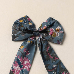 Blue Handmade Fabric Bow Hair Clip