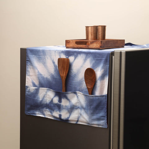 Handmade fridge top cover with multiple pockets 01