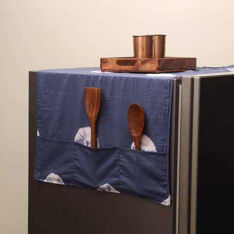 Handmade fridge top cover with multiple pockets 02