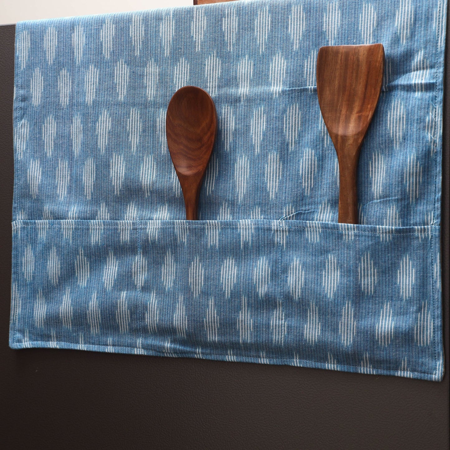 Handmade fridge top cover with multiple pockets 09