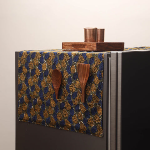 Handmade fridge top cover with multiple pockets 125
