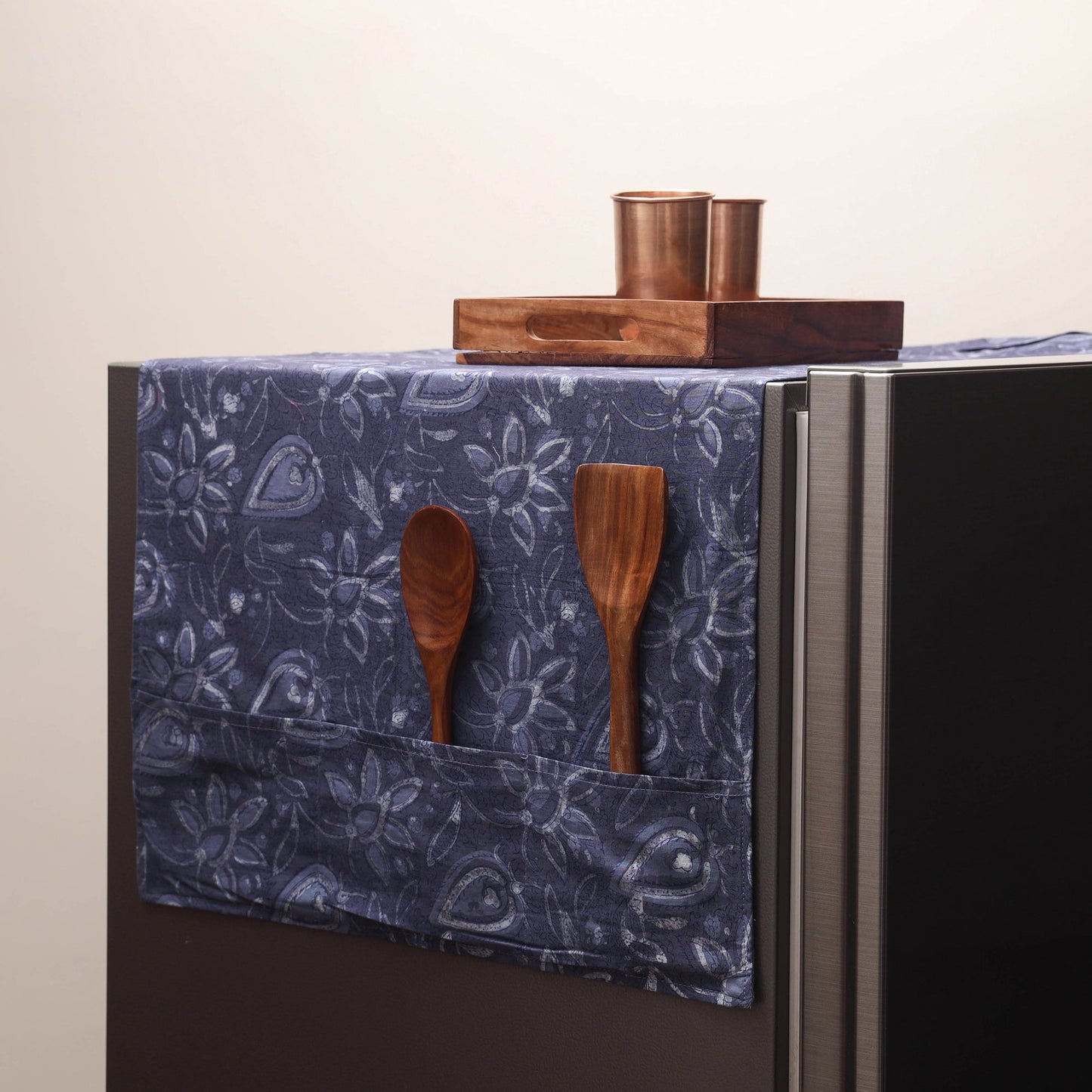 Handmade fridge top cover with multiple pockets 140