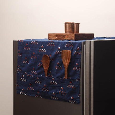 Handmade fridge top cover with multiple pockets 143