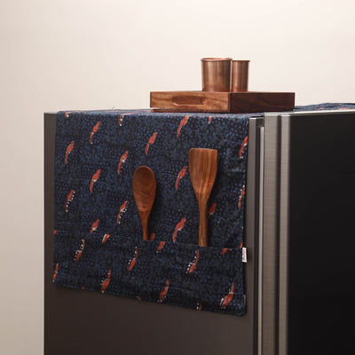 Handmade fridge top cover with multiple pockets 144