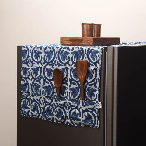 Handmade fridge top cover with multiple pockets 147