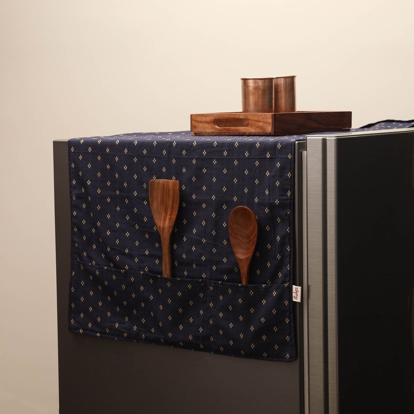 Handmade fridge top cover with multiple pockets 15