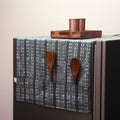Handmade fridge top cover with multiple pockets 17