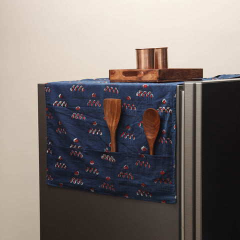 Handmade fridge top cover with multiple pockets 28