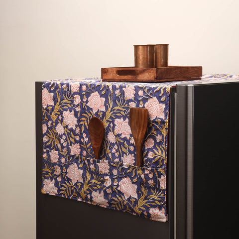 Handmade fridge top cover with multiple pockets 34