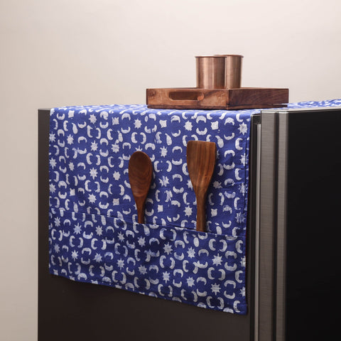 Handmade fridge top cover with multiple pockets 38