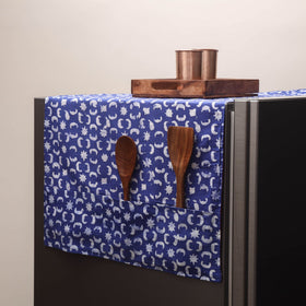 Handmade fridge top cover with multiple pockets 38