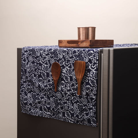 Handmade fridge top cover with multiple pockets 44