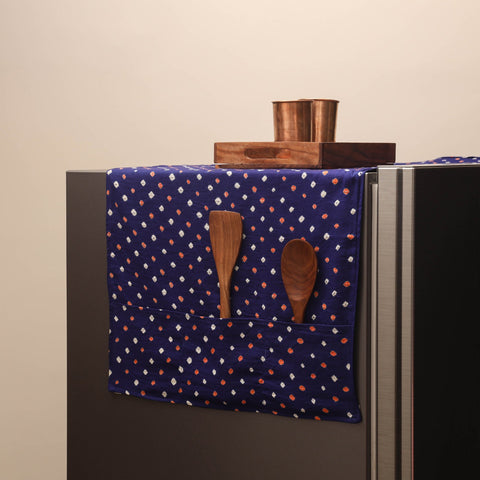 Handmade fridge top cover with multiple pockets 54