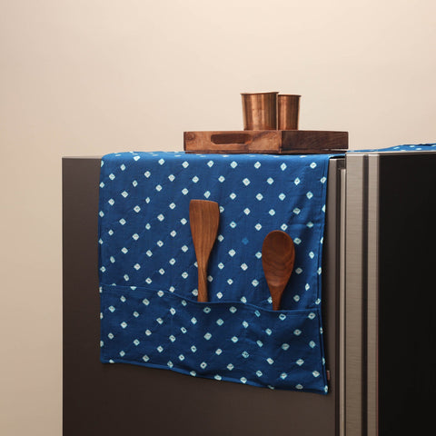 Handmade fridge top cover with multiple pockets 56