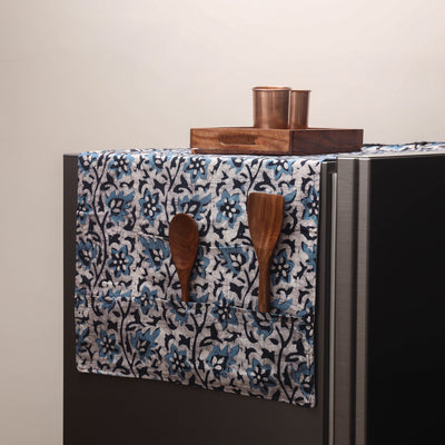 Handmade fridge top cover with multiple pockets 58