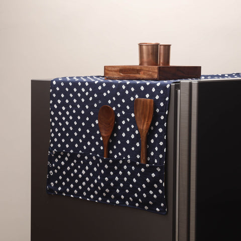Handmade fridge top cover with multiple pockets 83