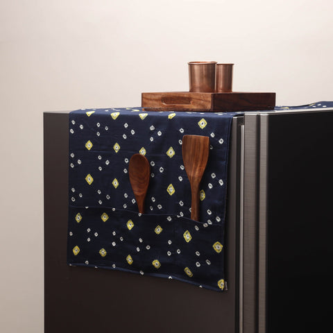 Handmade fridge top cover with multiple pockets 86