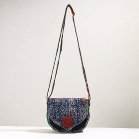  Handmade Gamcha Fabric Embroidered Canvas Cotton Sling Bag 