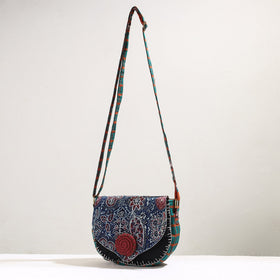  Handmade Gamcha Fabric Embroidered Canvas Cotton Sling Bag 