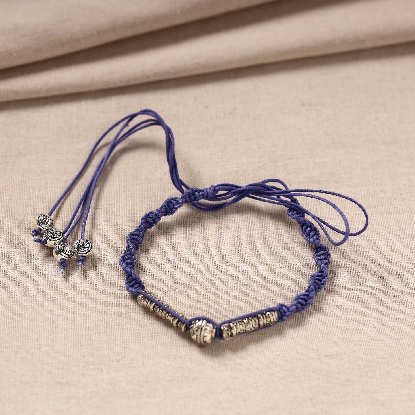 Blue - handmade german silver bracelet 12 - handcrafted