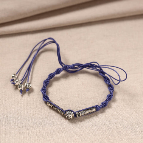 Blue - handmade german silver bracelet 12 - handcrafted