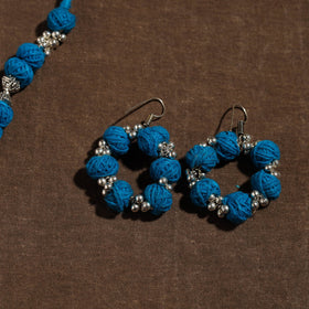 Buy Handmade German Silver Thread Beads Necklace Set