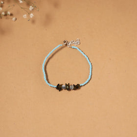 Handmade gs bead work anklet 01 - handcrafted