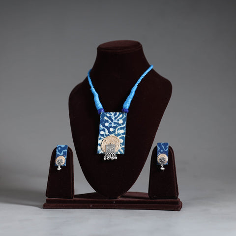 Handmade GS Jute Fabart Necklace Set 09