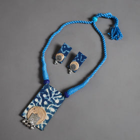 Handmade GS Jute Fabart Necklace Set 09