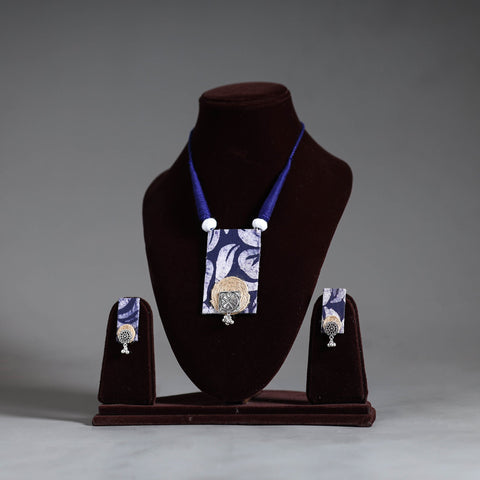 Handmade GS Jute Fabart Necklace Set 23