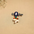 Handmade gs shell & thread work hair clip 37 - handcrafted