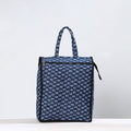 Blue Handmade Indigo Block Printed Cotton Shopping Bag 13