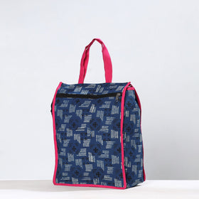 Blue Handmade Indigo Block Printed Cotton Shopping Bag 13