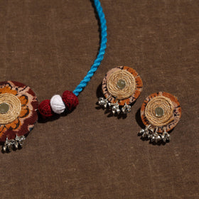 Handmade Jute Fabart Necklace Set 39