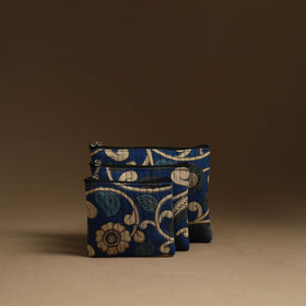 Blue - handmade multipurpose utility pouches (set of 3) 32