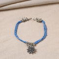 Handmade Oxidised Silver Beaded Anklet