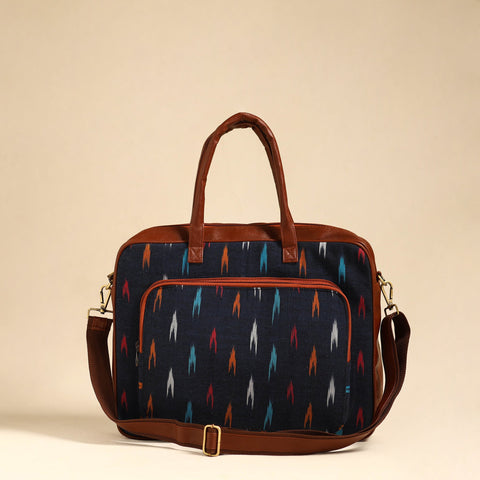 Buy Blue Handmade Pochampally Ikat Laptop Bag