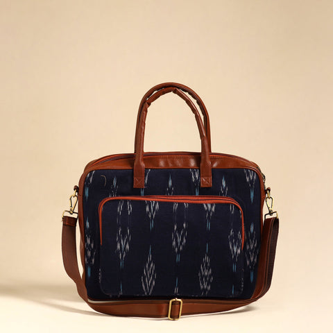  Blue Handmade Pochampally Ikat Laptop Bag