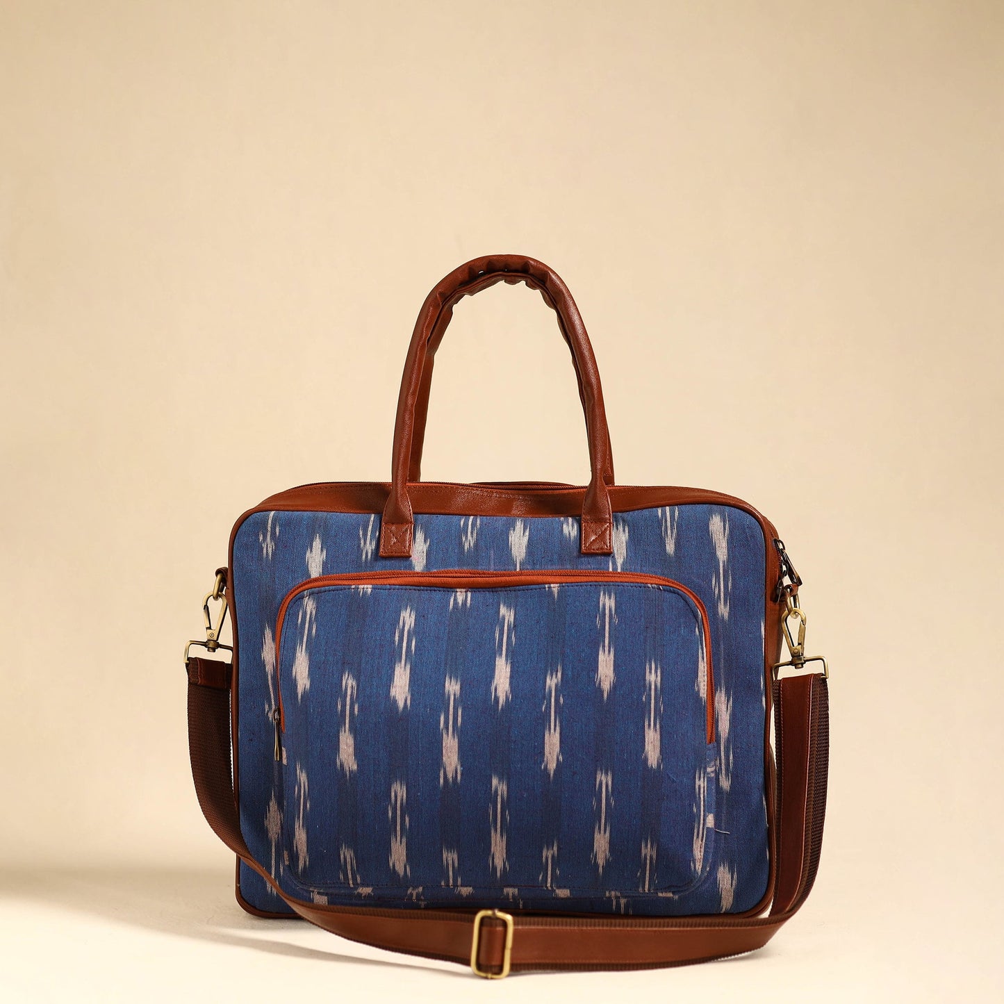  Blue Handmade Pochampally Ikat Laptop Bag