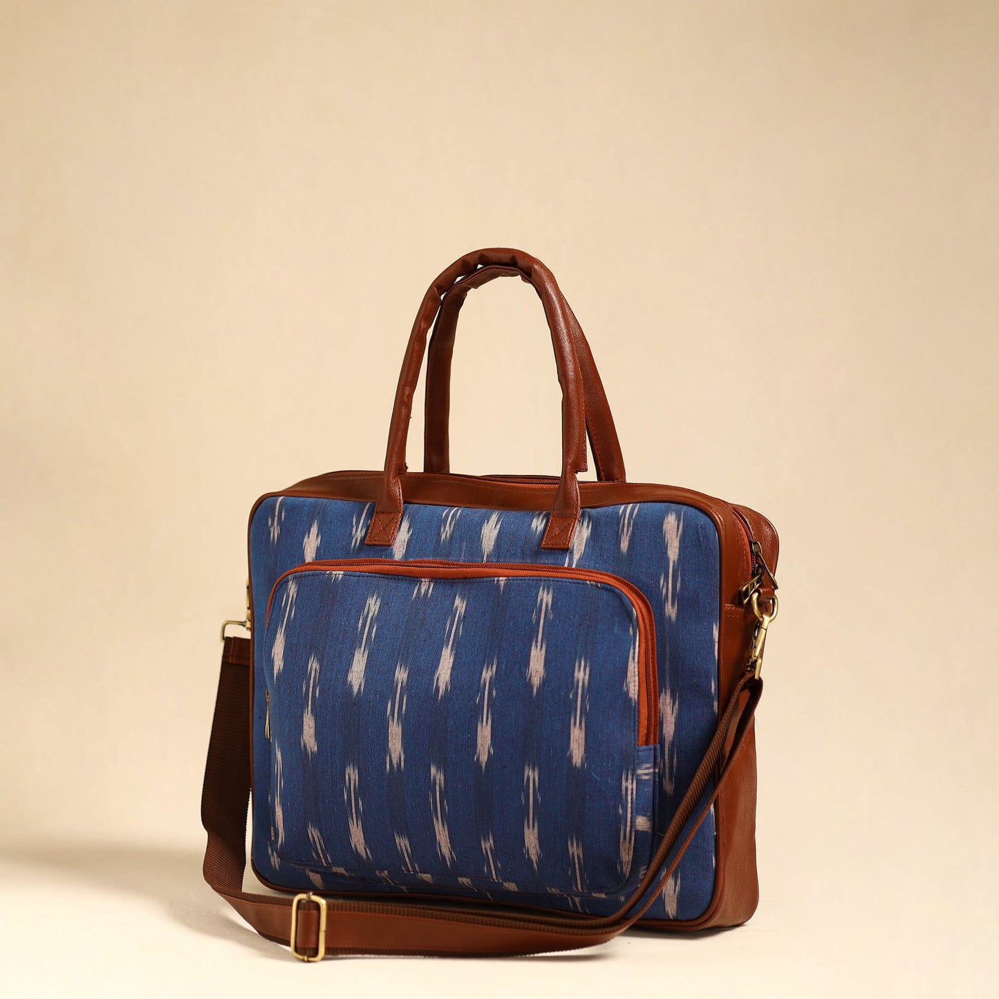  Blue Handmade Pochampally Ikat Laptop Bag
