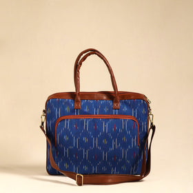  Blue Handmade Pochampally Ikat Laptop Bag