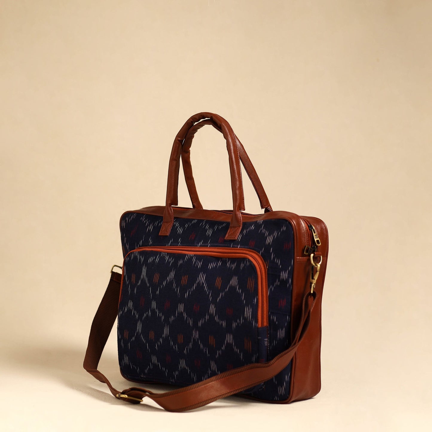  Blue Handmade Pochampally Ikat Laptop Bag