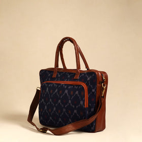  Blue Handmade Pochampally Ikat Laptop Bag