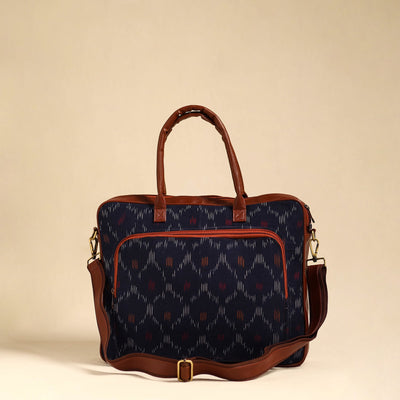  Blue Handmade Pochampally Ikat Laptop Bag
