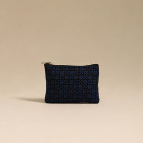  Blue Handmade Quilted Cotton Coin Pouch 